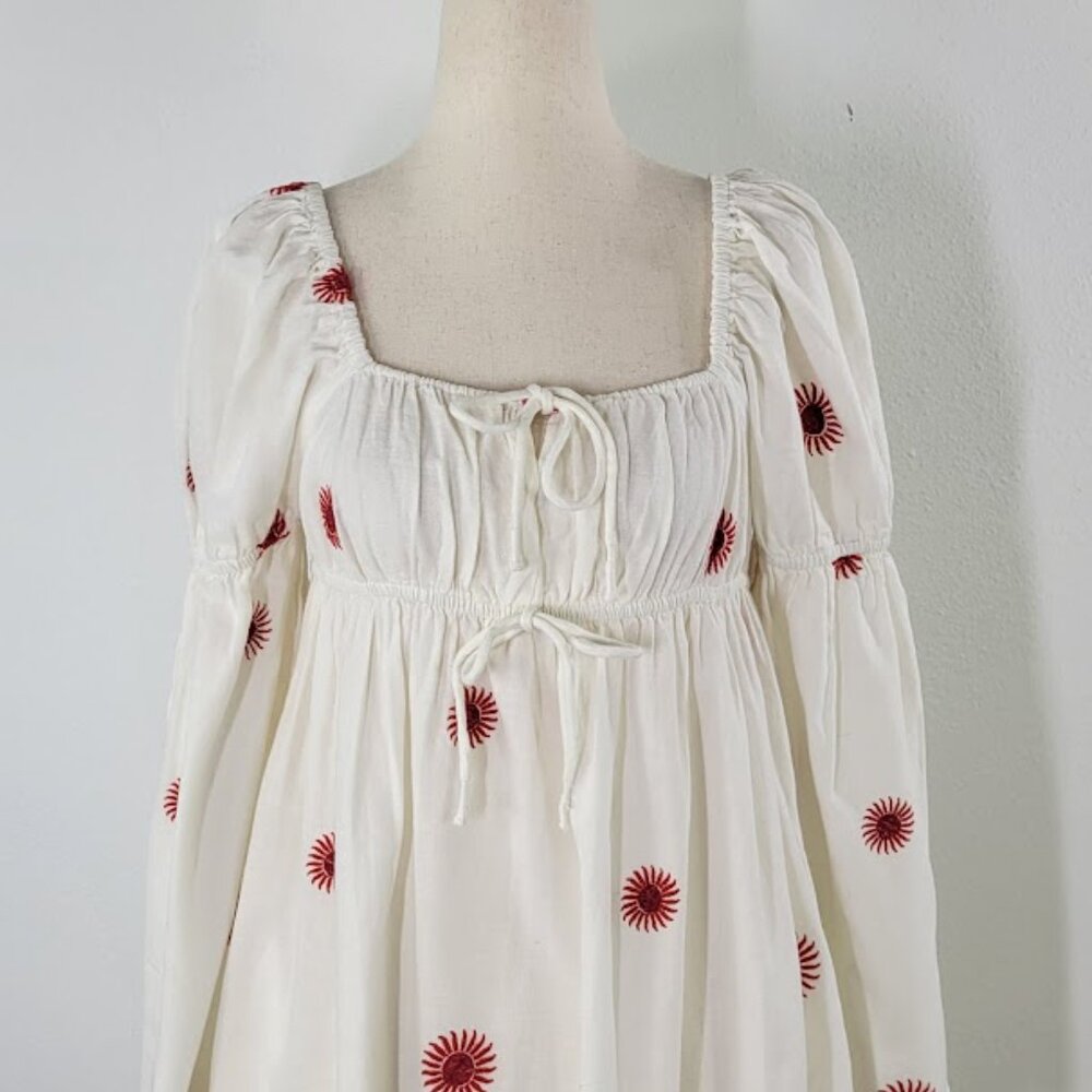 FREE PEOPLE emory embroidered midi dress Sz XS NEW - Picture 5 of 13